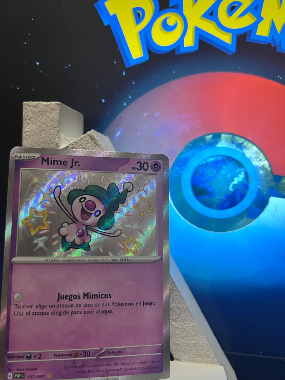 Carta de Pokémon - Mime Jr.157 paldean español