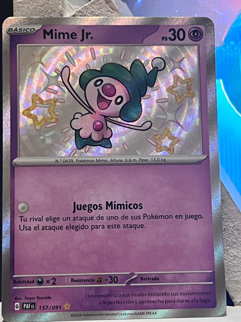 Carta de Pokémon - Mime Jr.157 paldean español