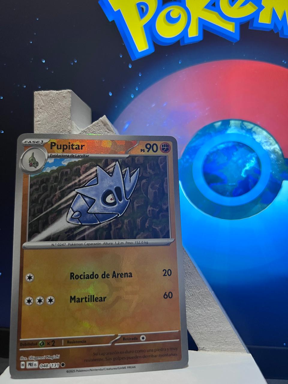 Carta Pokémon Pupitar 48 prismatic español