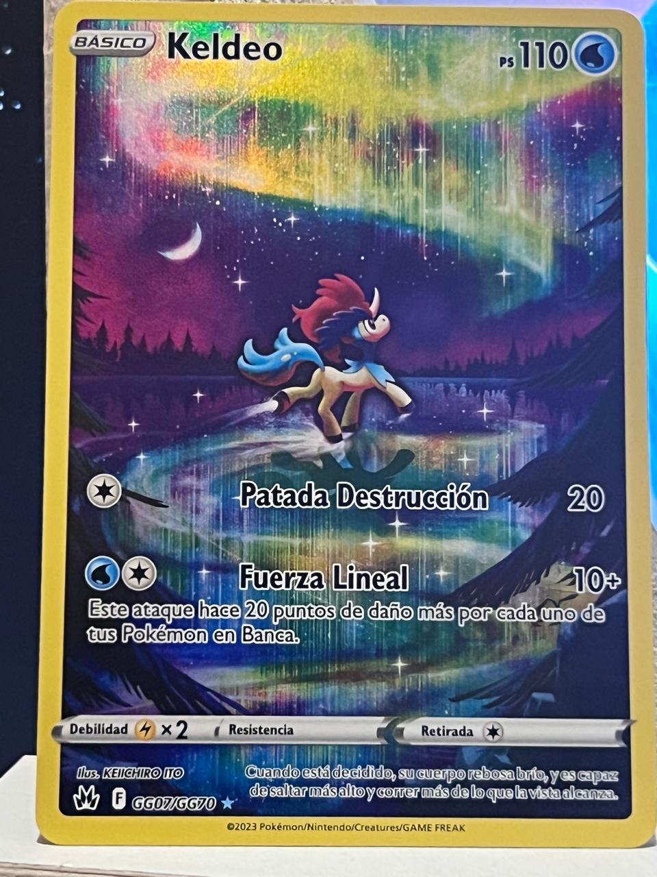 Carta Pokémon Keldeo GG07 Crown Zenith Español
