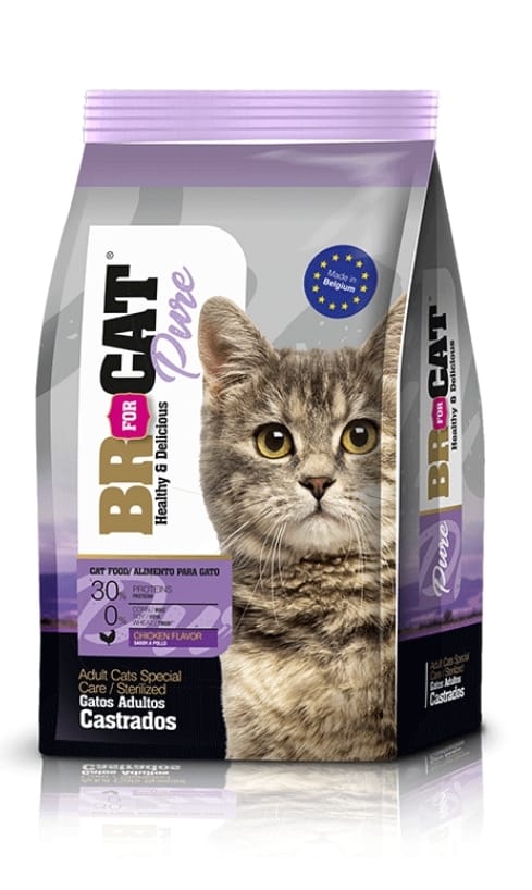 BR For Cat castrado pollo Comida para Gato 
