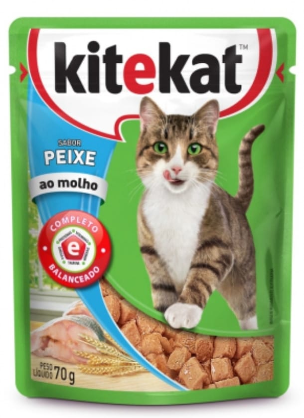 Alimento  Humedo    gatos Kitekat sabor peixe