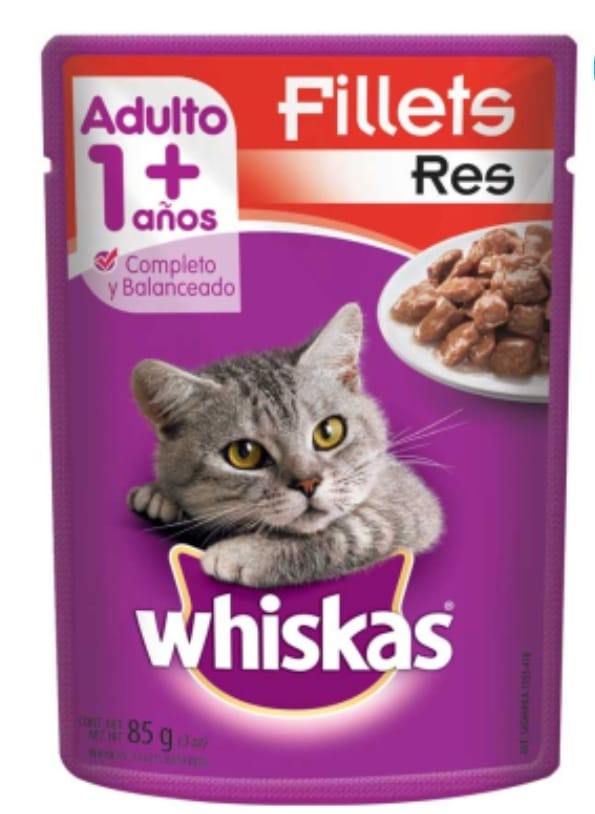 Alimento  Humedo   Whiskas Adulto Fillets Res
