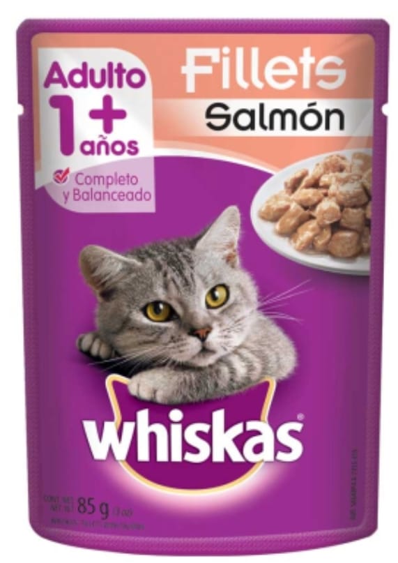 Alimento  Humedo   gato Whiskas Fillets Salmón