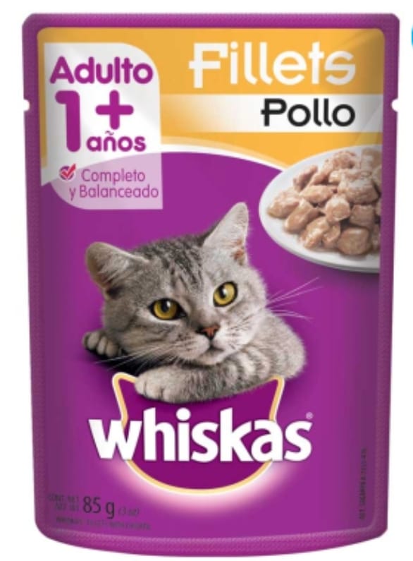 Alimento  Humedo   gato Whiskas Filetes de Pollo