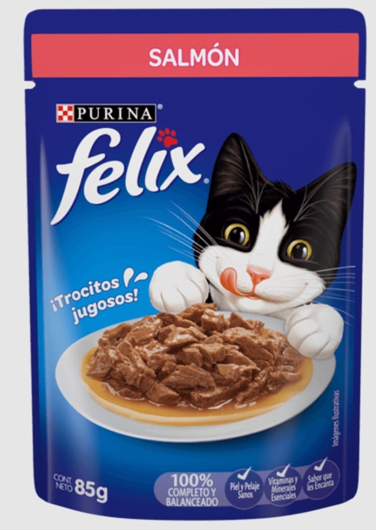 Alimento  Humedo   gato Purina Felix Salmón
