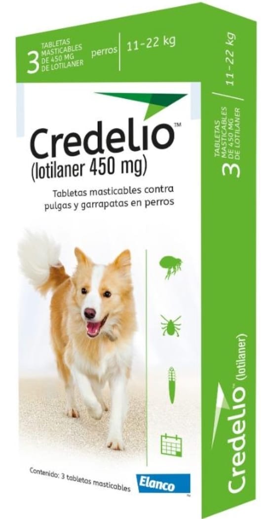 Antipulgas Credelio (lotilaner 450 mg) 11-22kg