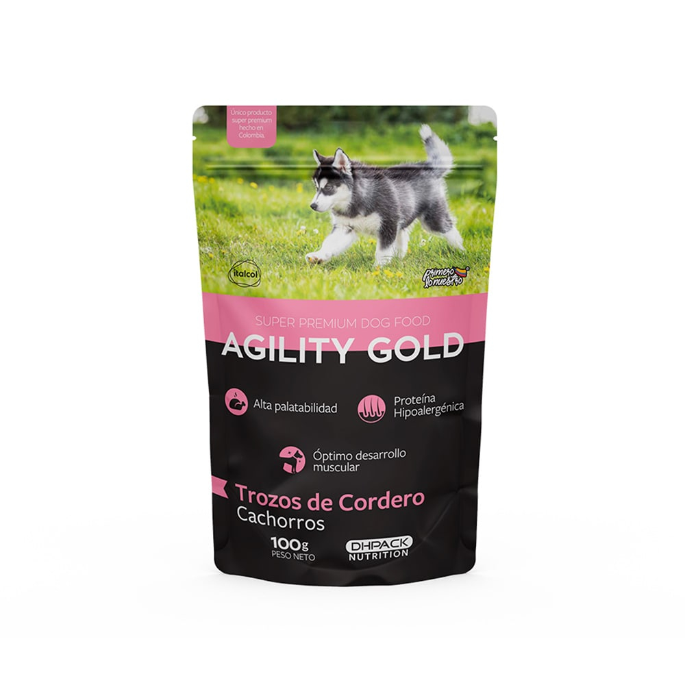 Agility Gold Cachorros Comida Húmeda Trozos De Cordero