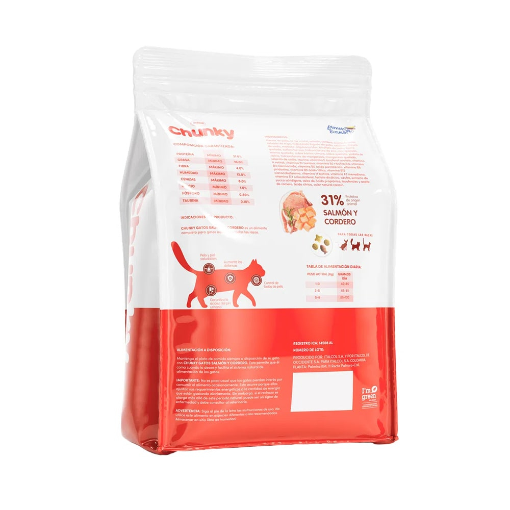 CHUNKY GATO ADULTO SALMON Y CORNDERO