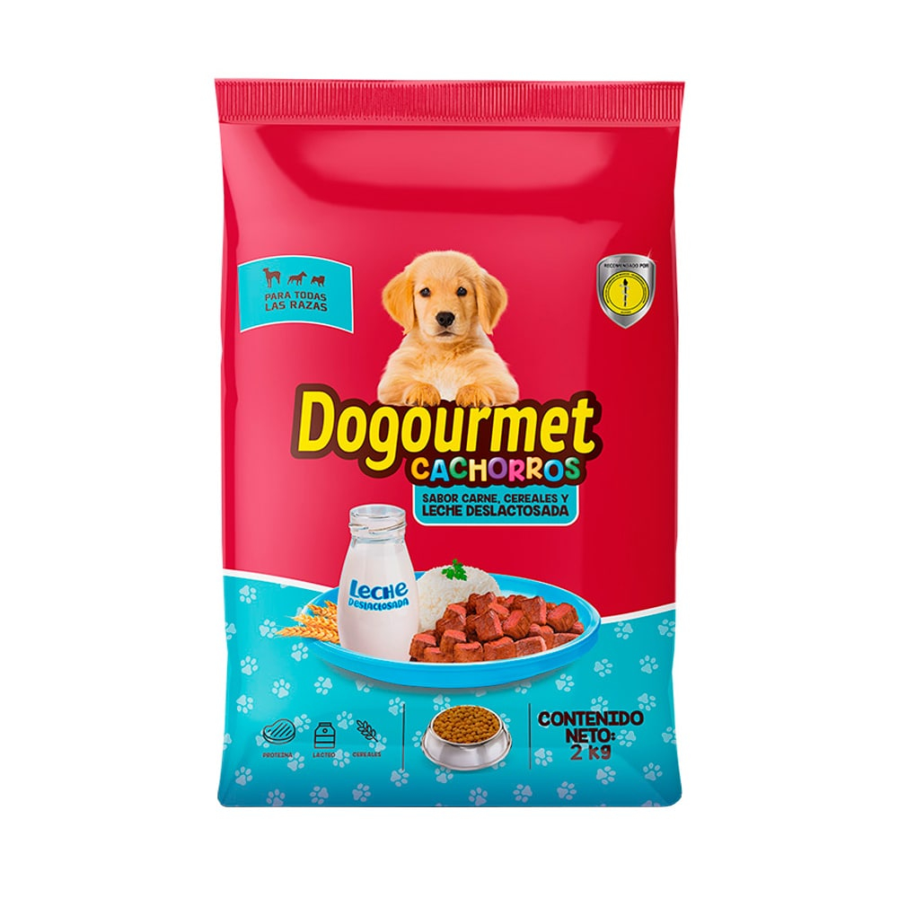 Dogourmet Cachorros Sabor Carne Cereales y Leche Deslactosada