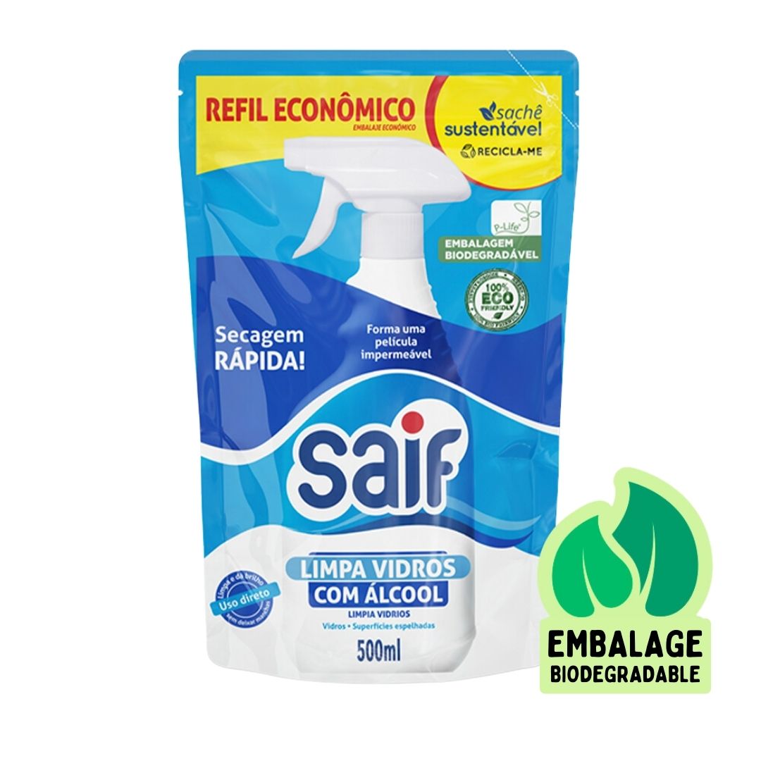 Limpia Vidrio 1/2 LT Repuesto SAIF