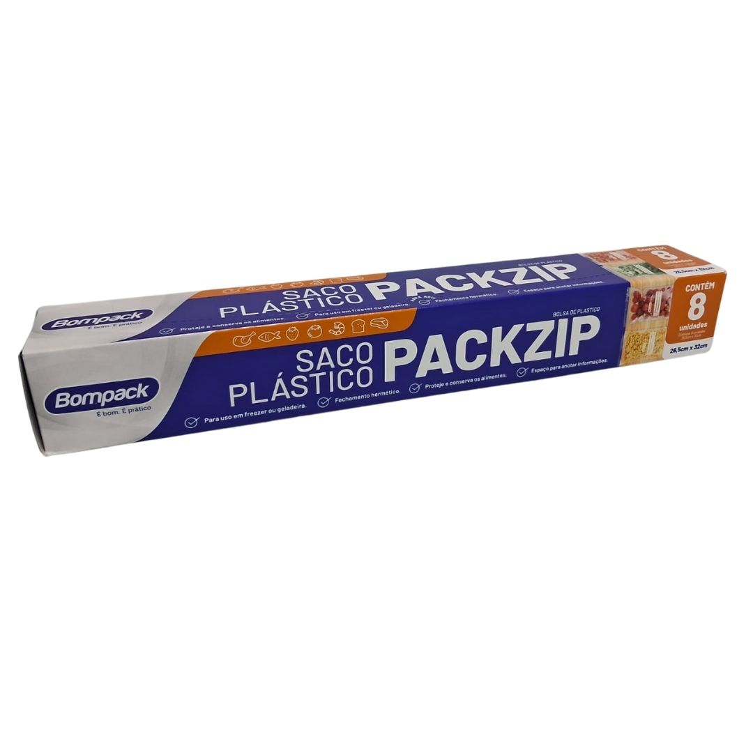 Saco Plástico PackZip x8