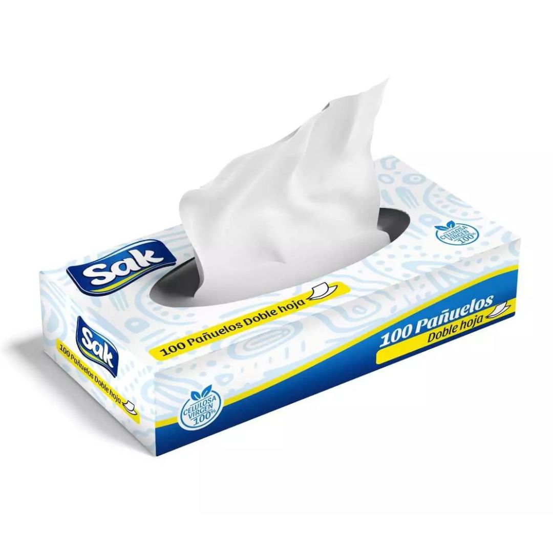 Pañuelos Doble Hoja Sak x100