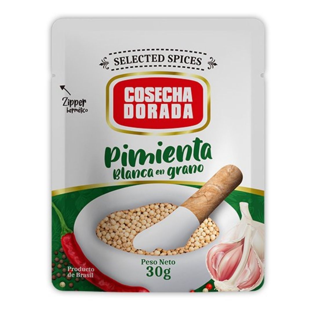 Pimienta blanca en grano