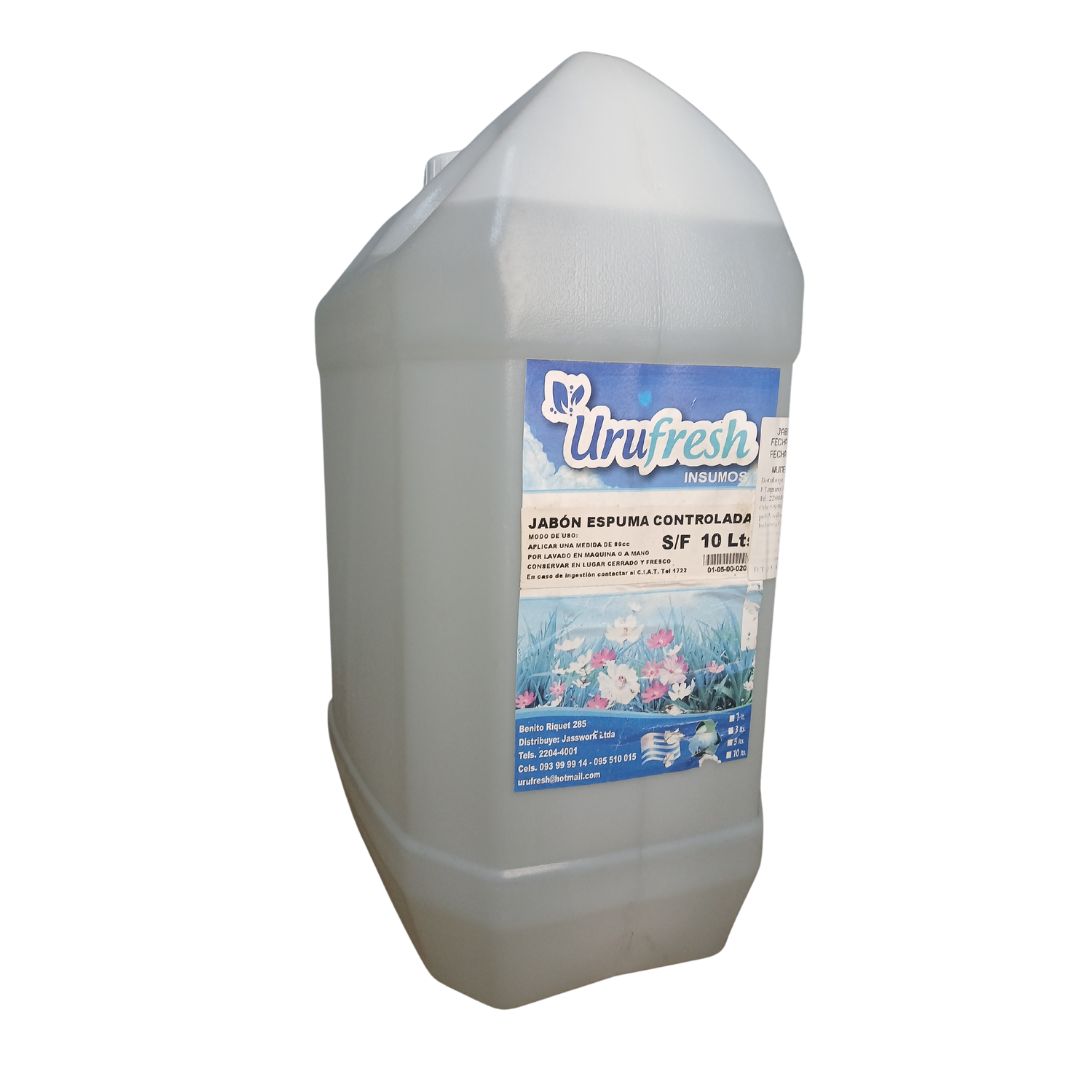 Jabón para ropa espuma controlada Sin fragancia