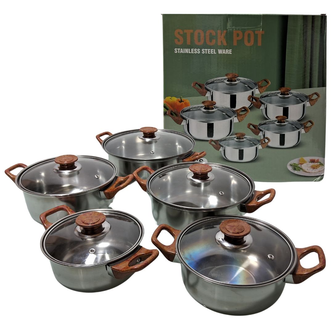 Juego de ollas de acero inoxidable