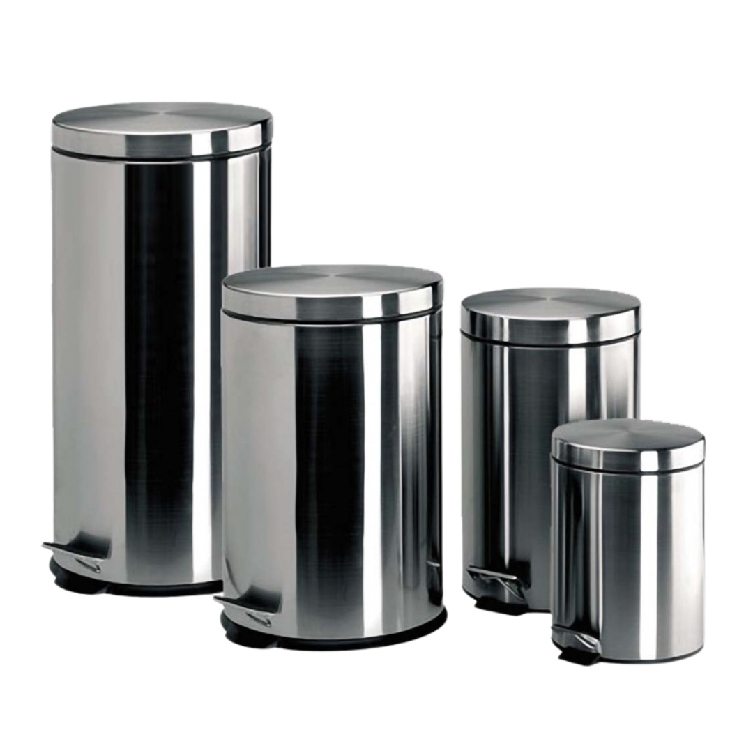 Papelera de pedal de acero inoxidable