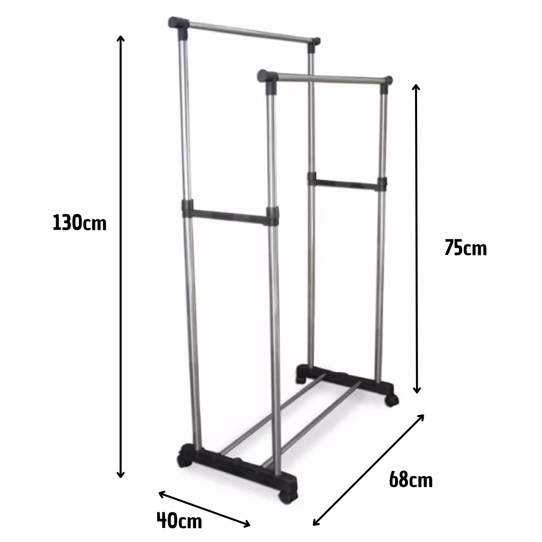 Perchero doble de ropa 