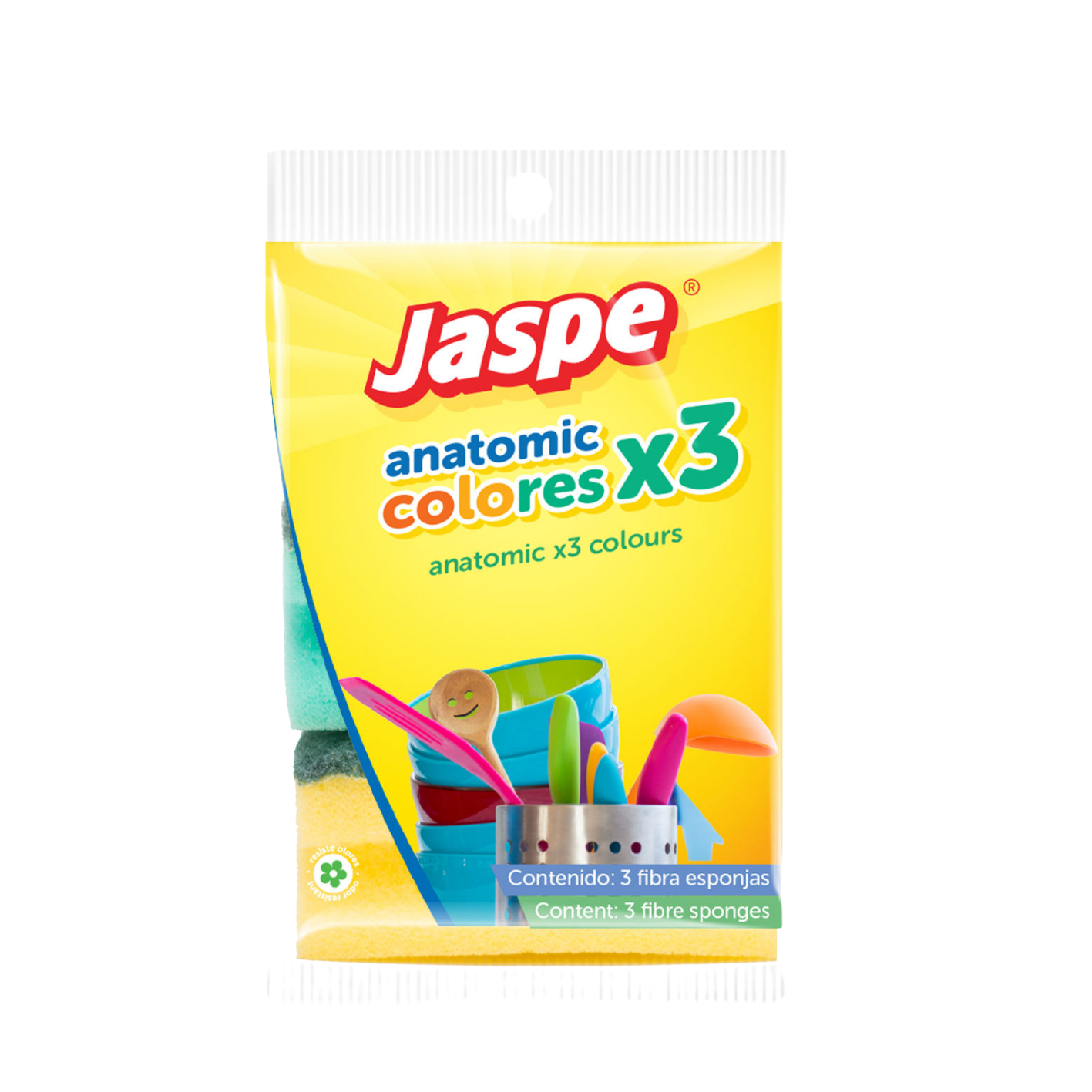 Esponja de colores Jaspe x3