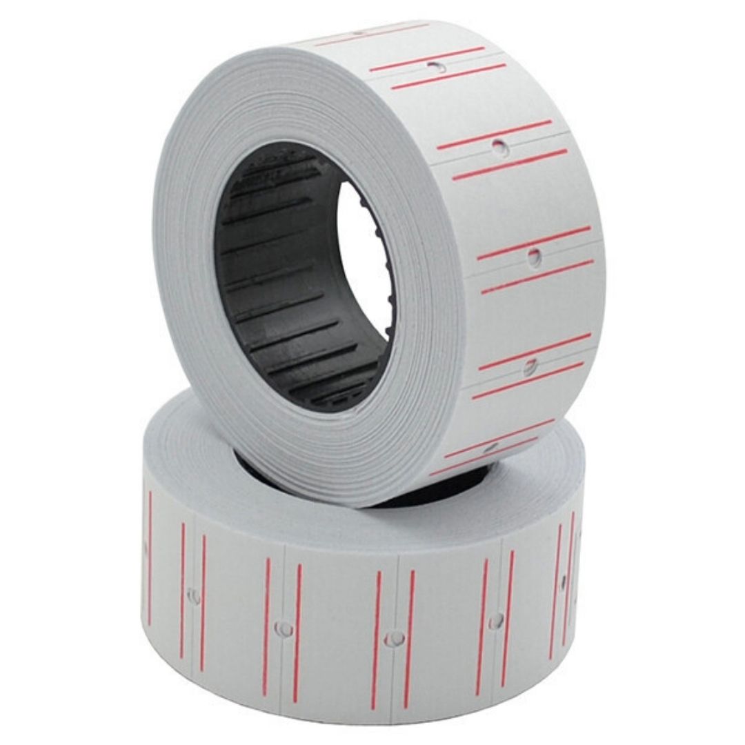 Etiquetas adhesivas línea roja