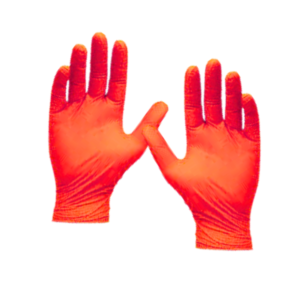 Guantes de goma rojos