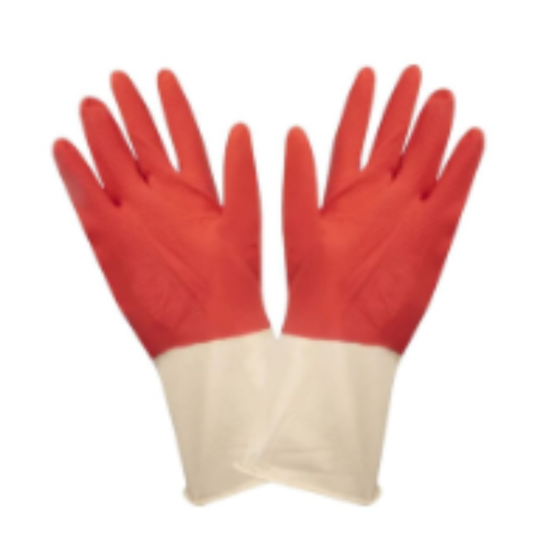 Guantes de látex rojos