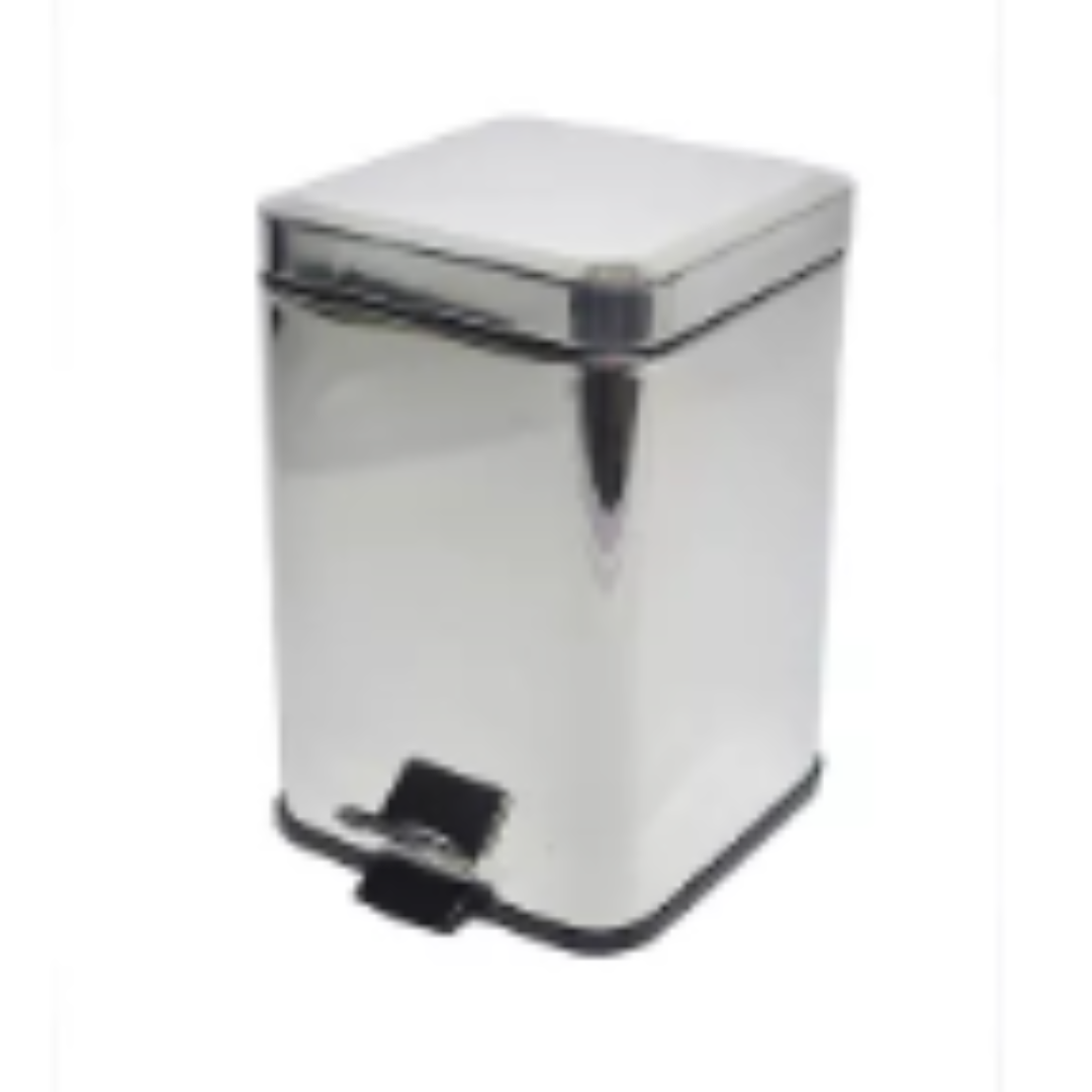 Papelera de acero inoxidable Cuadrada