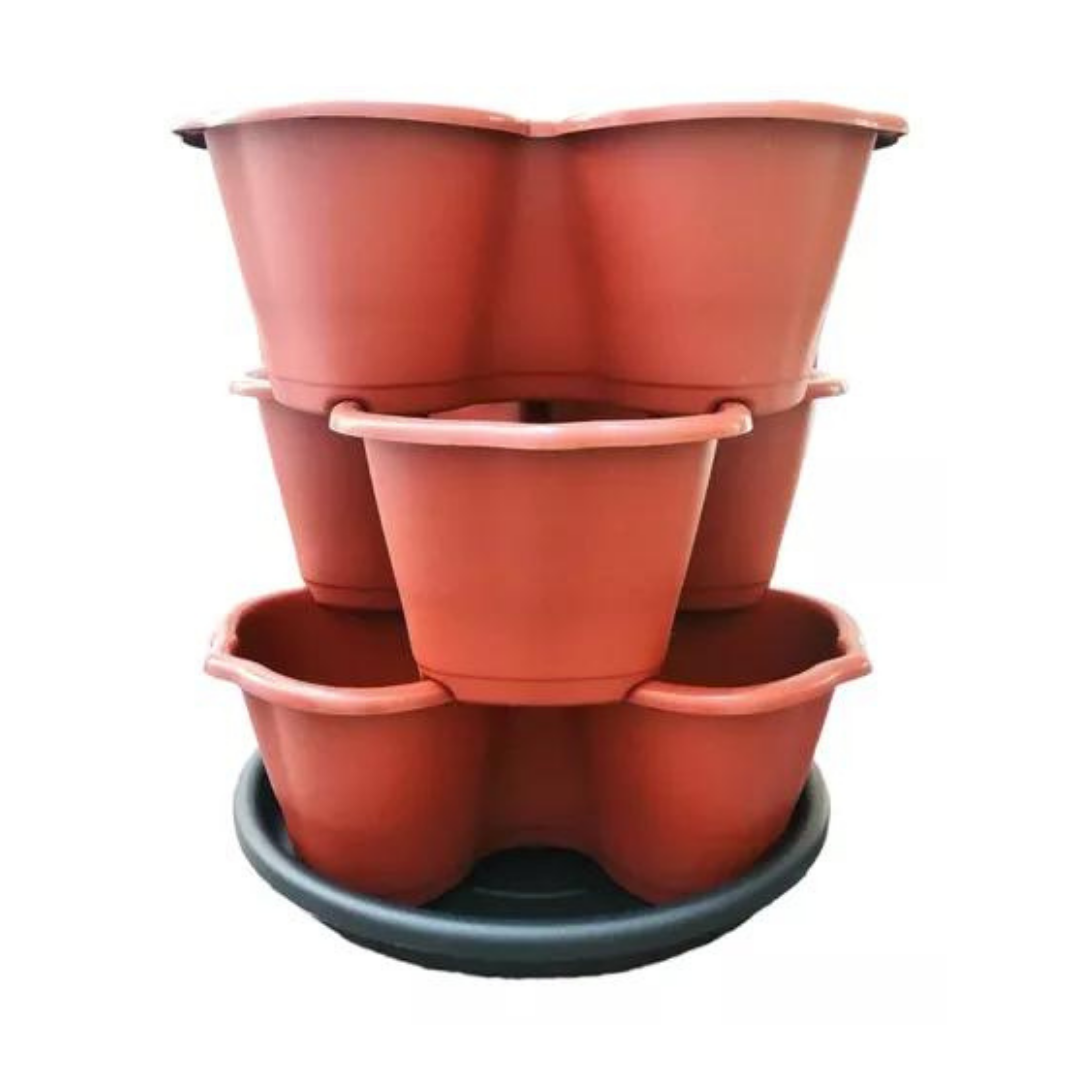 Maceta pétalo Set apilable x3