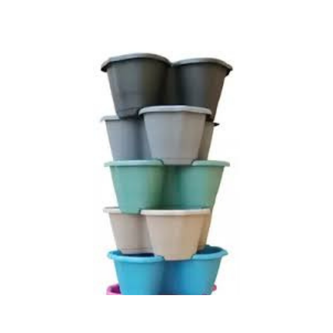 Macetas petalo set apilable x5