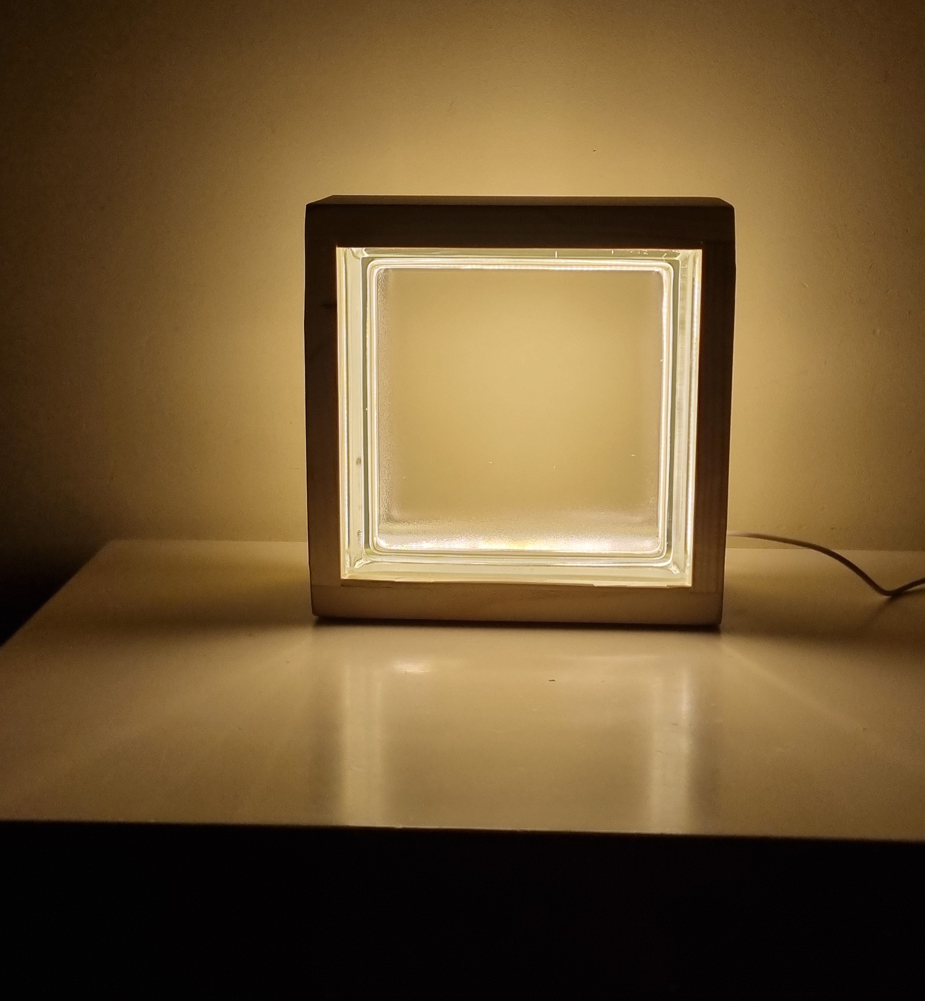 LÁMPARA BLOQUE CRISTAL