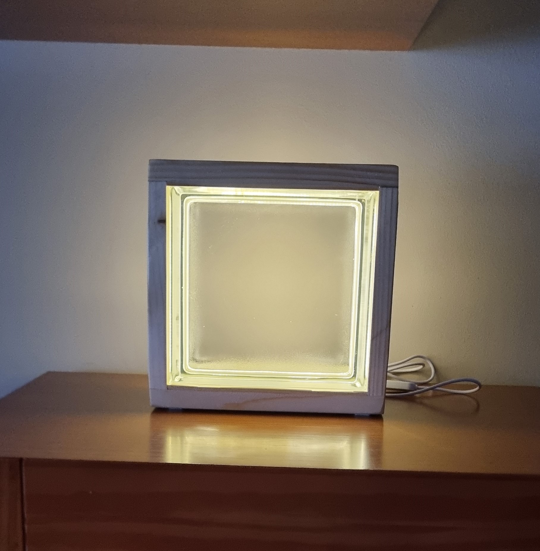 LÁMPARA BLOQUE CRISTAL