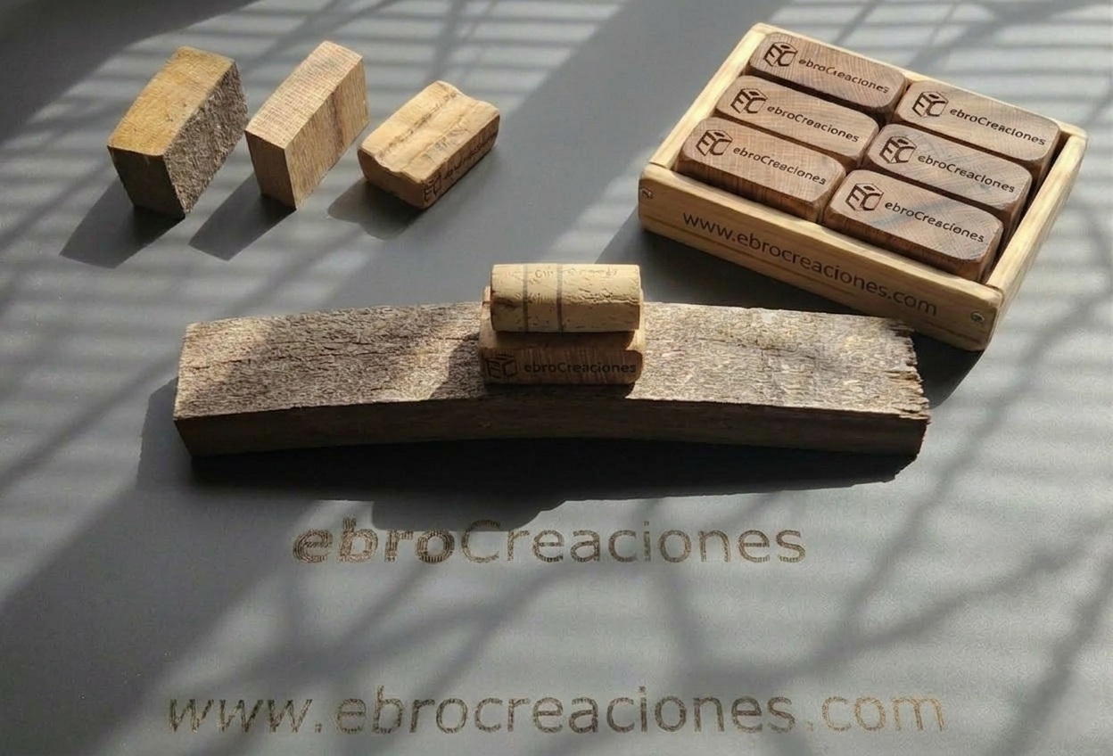 POSACORCHO DE ROBLE JUEGO DE 6UDS.