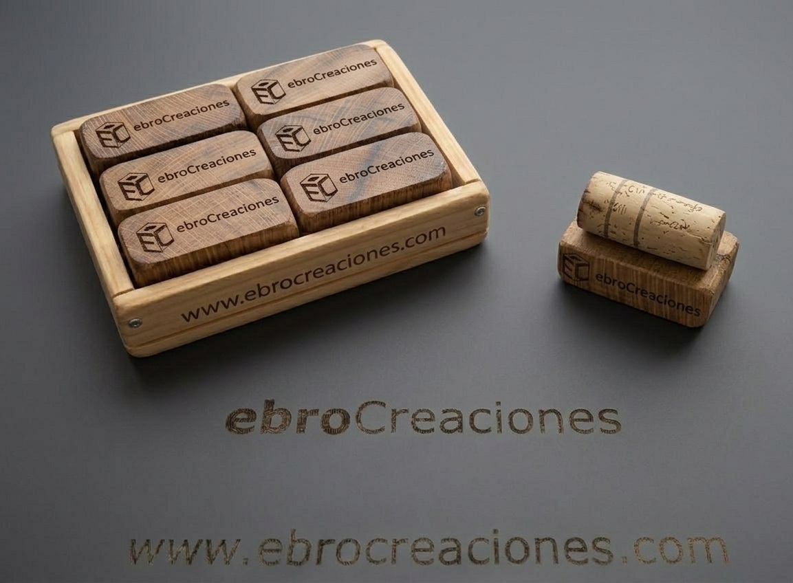 POSACORCHO DE ROBLE JUEGO DE 6UDS.