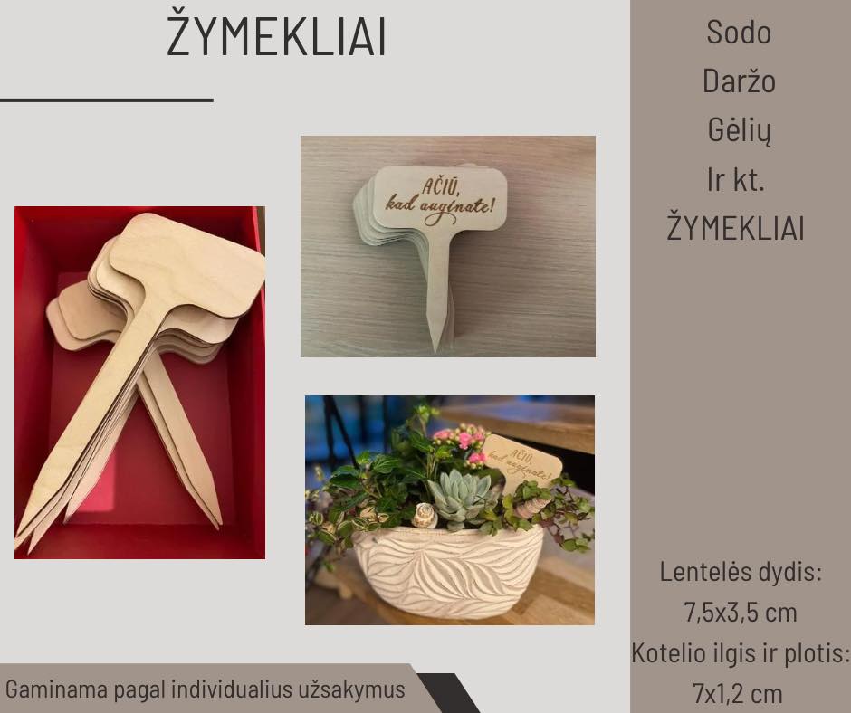 Sodo, gėlių žymekliai