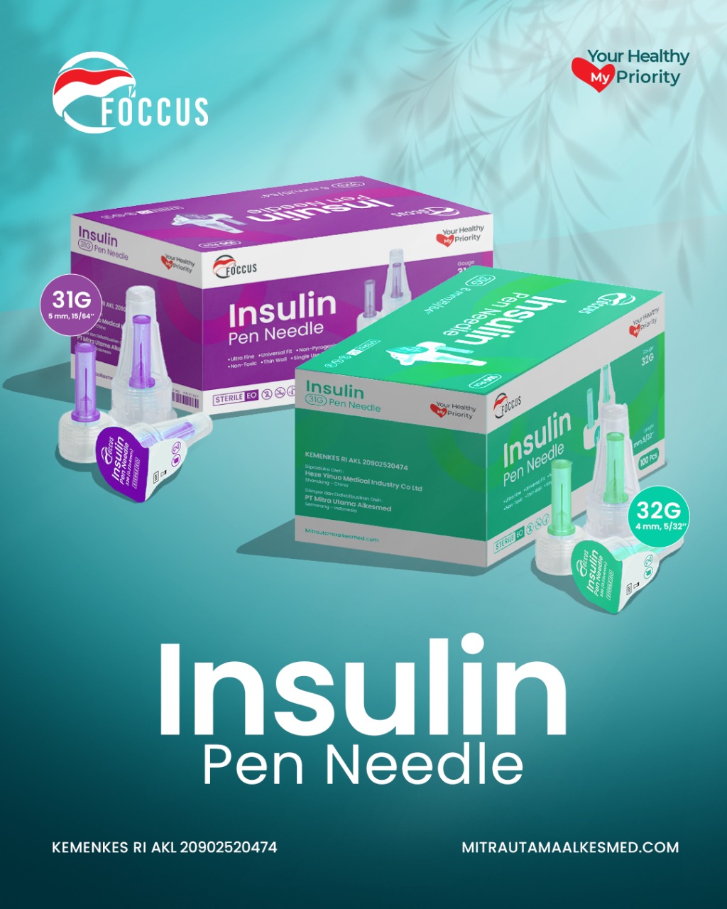 Insulin Pen Needle 31Gx5mm