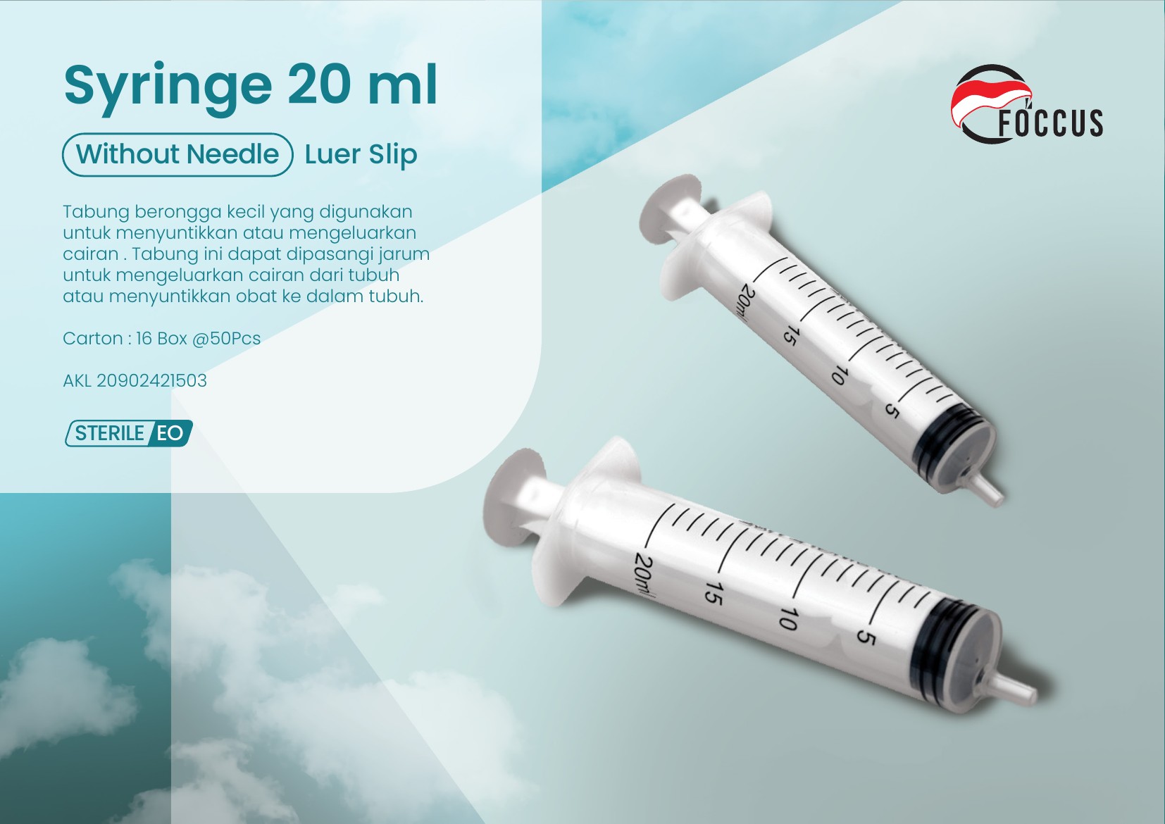 Disposable Syringe 20 ml