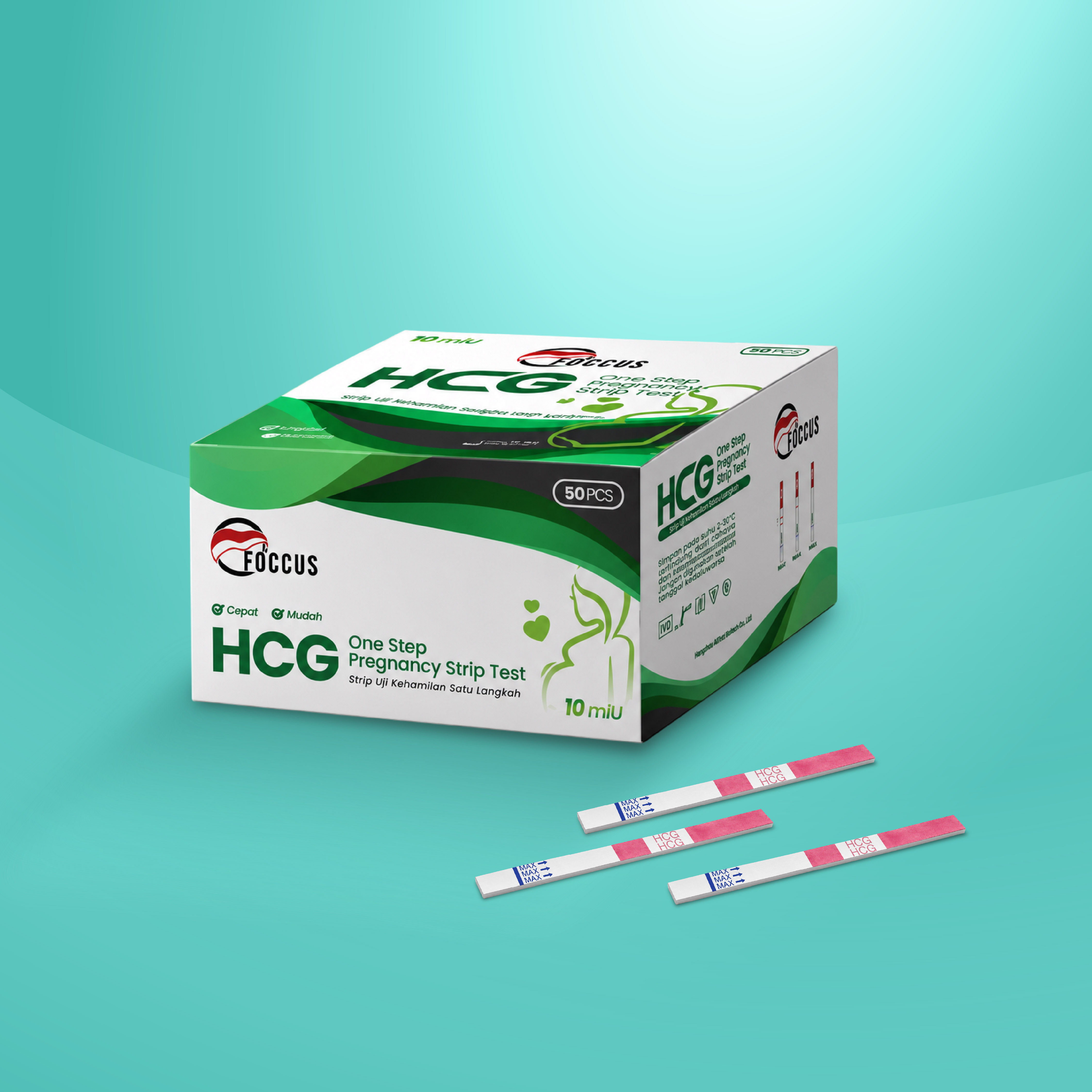 HCG Strips  |  Test Kehamilan 10Miu