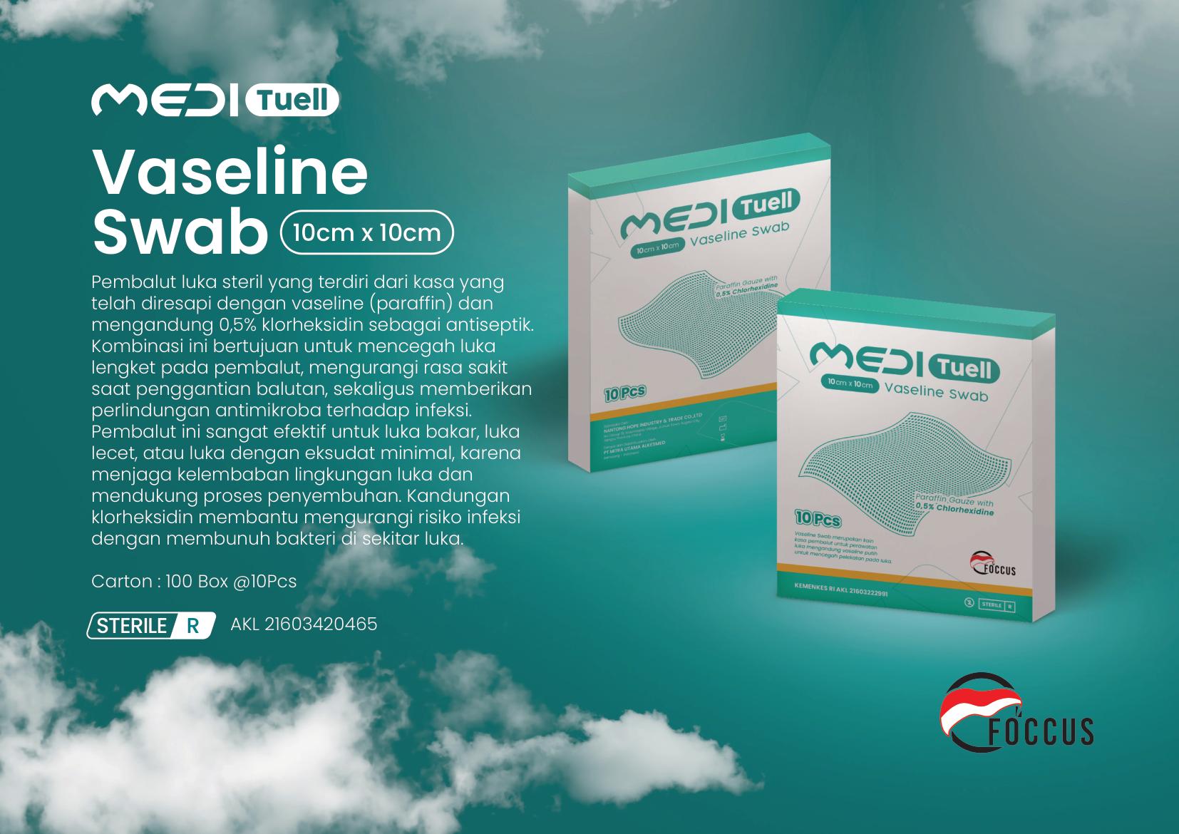 Medituell Vaseline Swab 10 cm x 10 cm