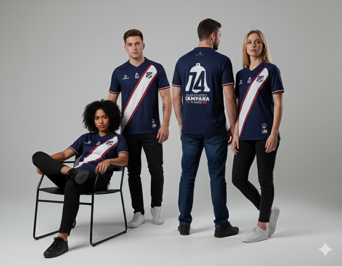 CAMISETA OFICIAL 74 AÑOS CLUB CAMPANA