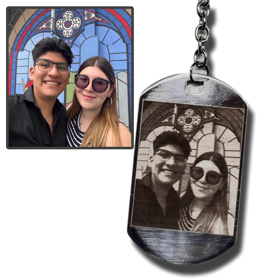 Llavero personalizado recatangular con foto
