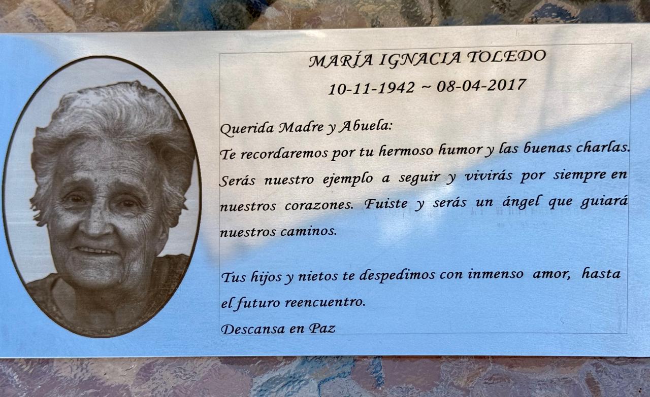 Placa Fúnebre Con Foto - Cementerio - Lápida / Nicho