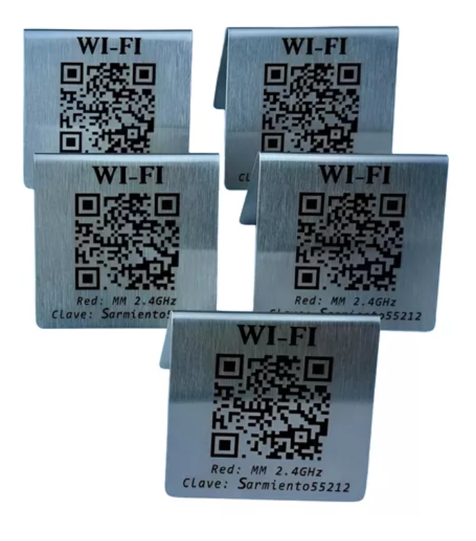 Pack X 25 Cartel Qr Personalizado En V Invertida
