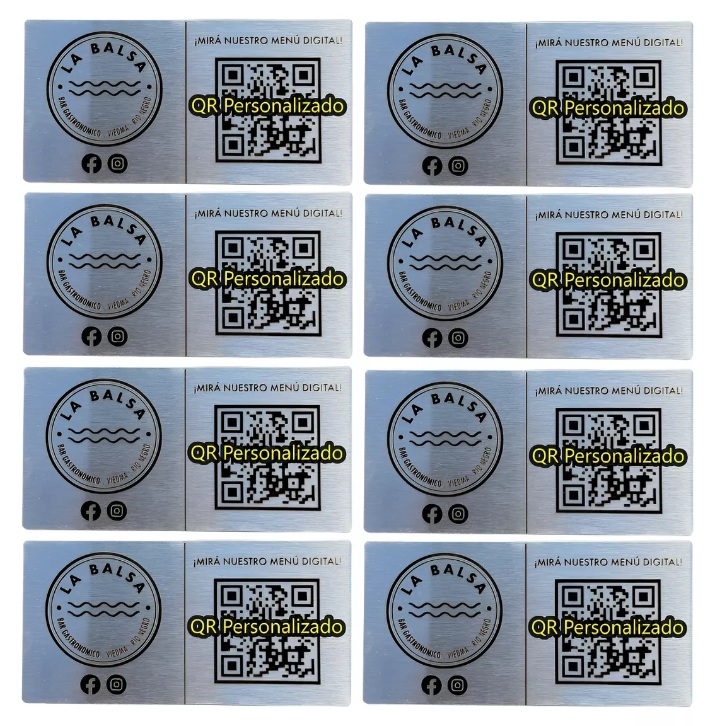 Cartel Qr Personalizado Doble - Plano De Pegar