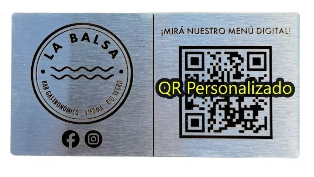 Cartel Qr Personalizado Doble - Plano De Pegar