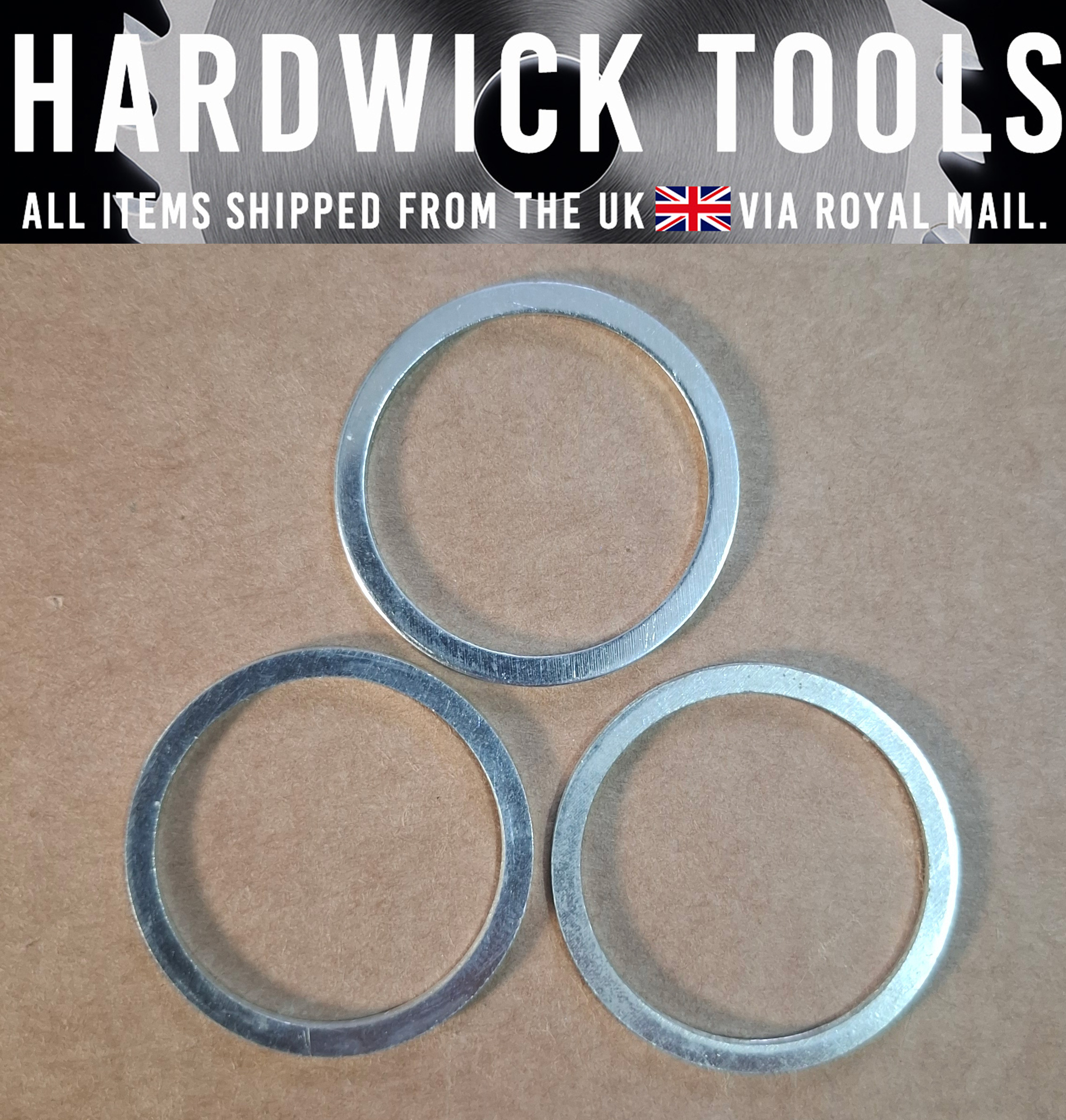 3x 30 to 25.4mm Reducing / Reduction Rings – Circular Saw Blade Bore Adapter