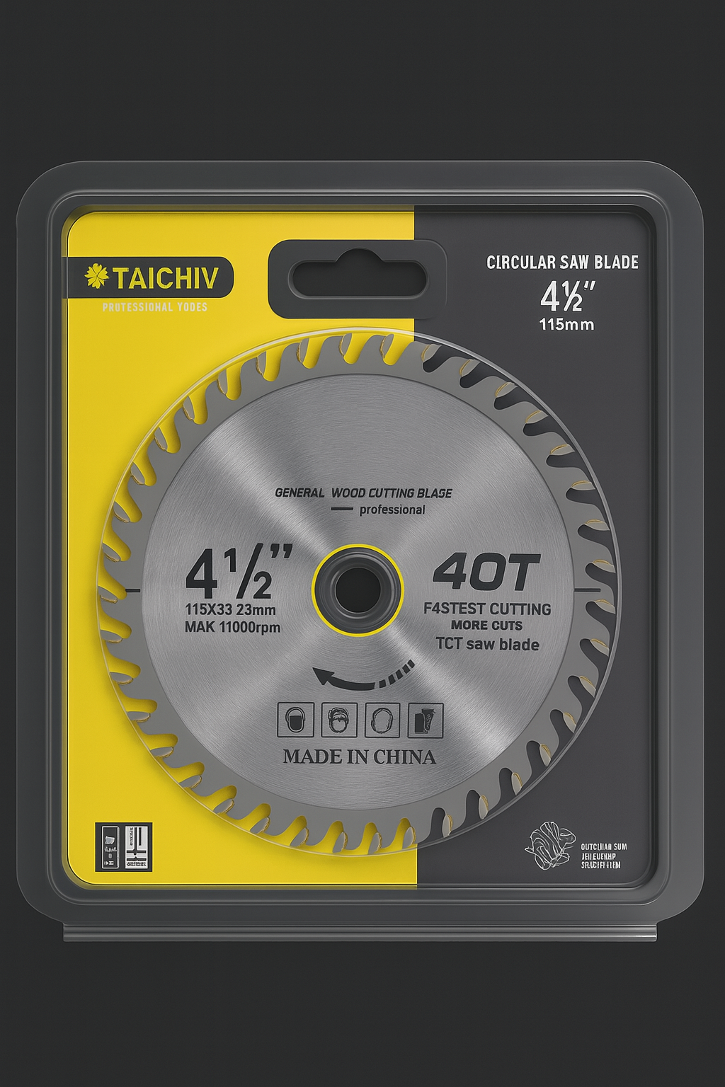 115mm Cutting Disc for Wood - Bore 22.2 / 20mm - 40 Teeth