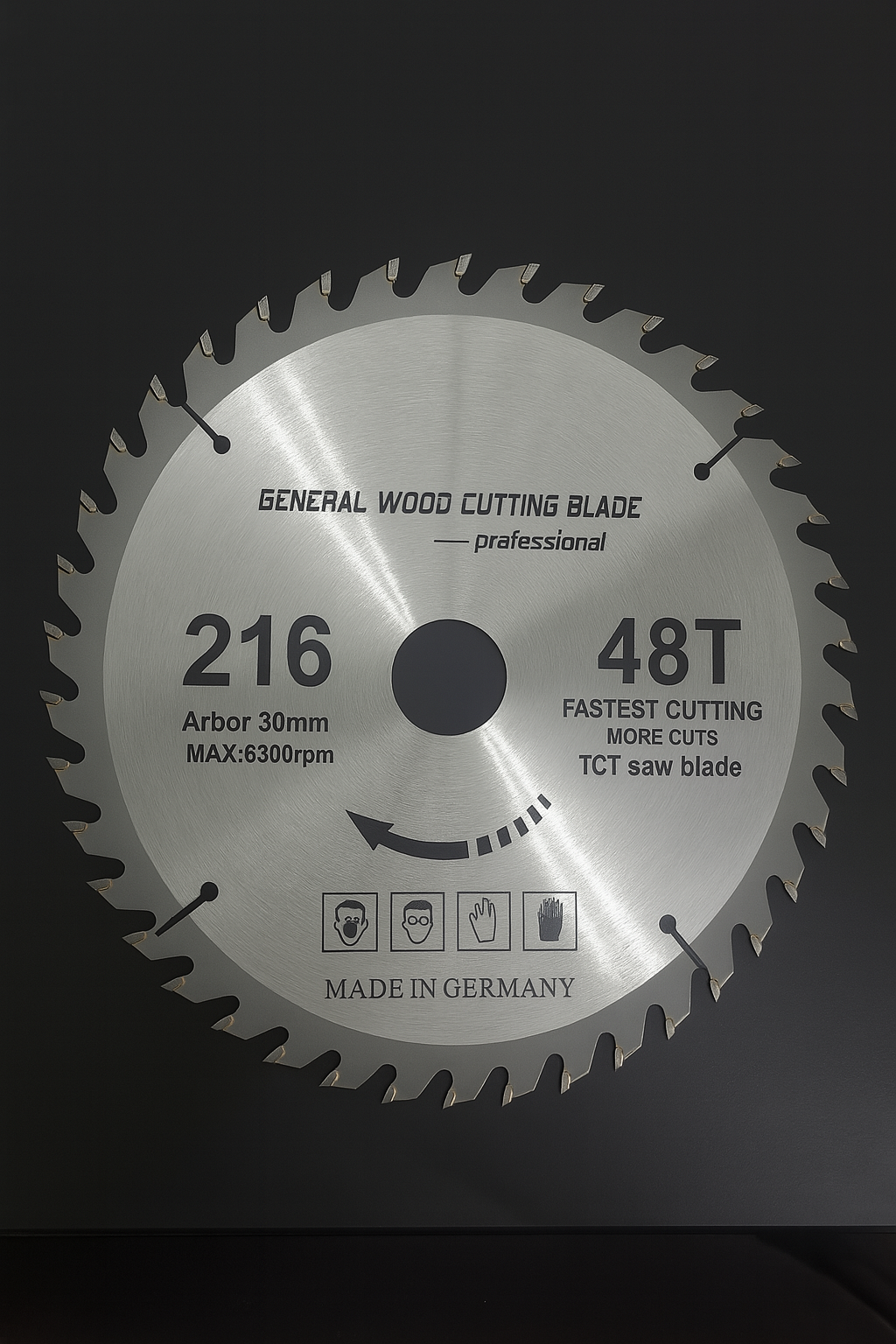 TCT Circular Wood Saw Blade 216mm x 30mm x 48T - Mitre saw - made in Germany