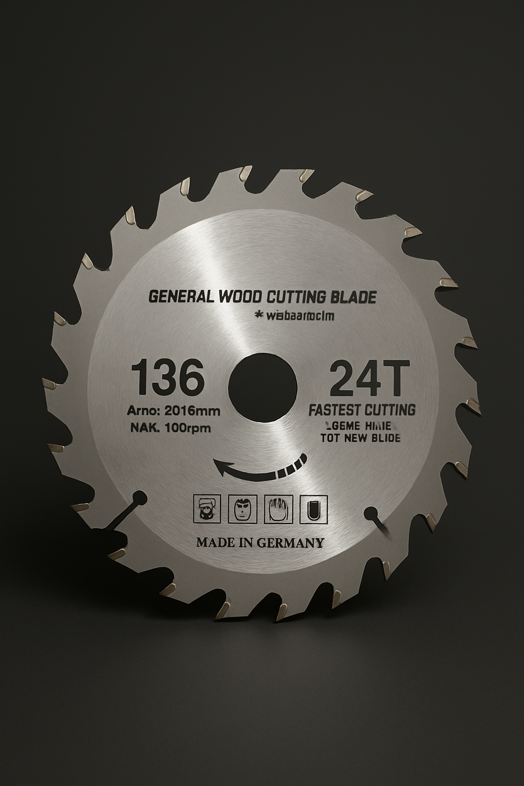 TCT Circular Wood Saw Blade 136mm x 20mm x 24T – Made in Germany