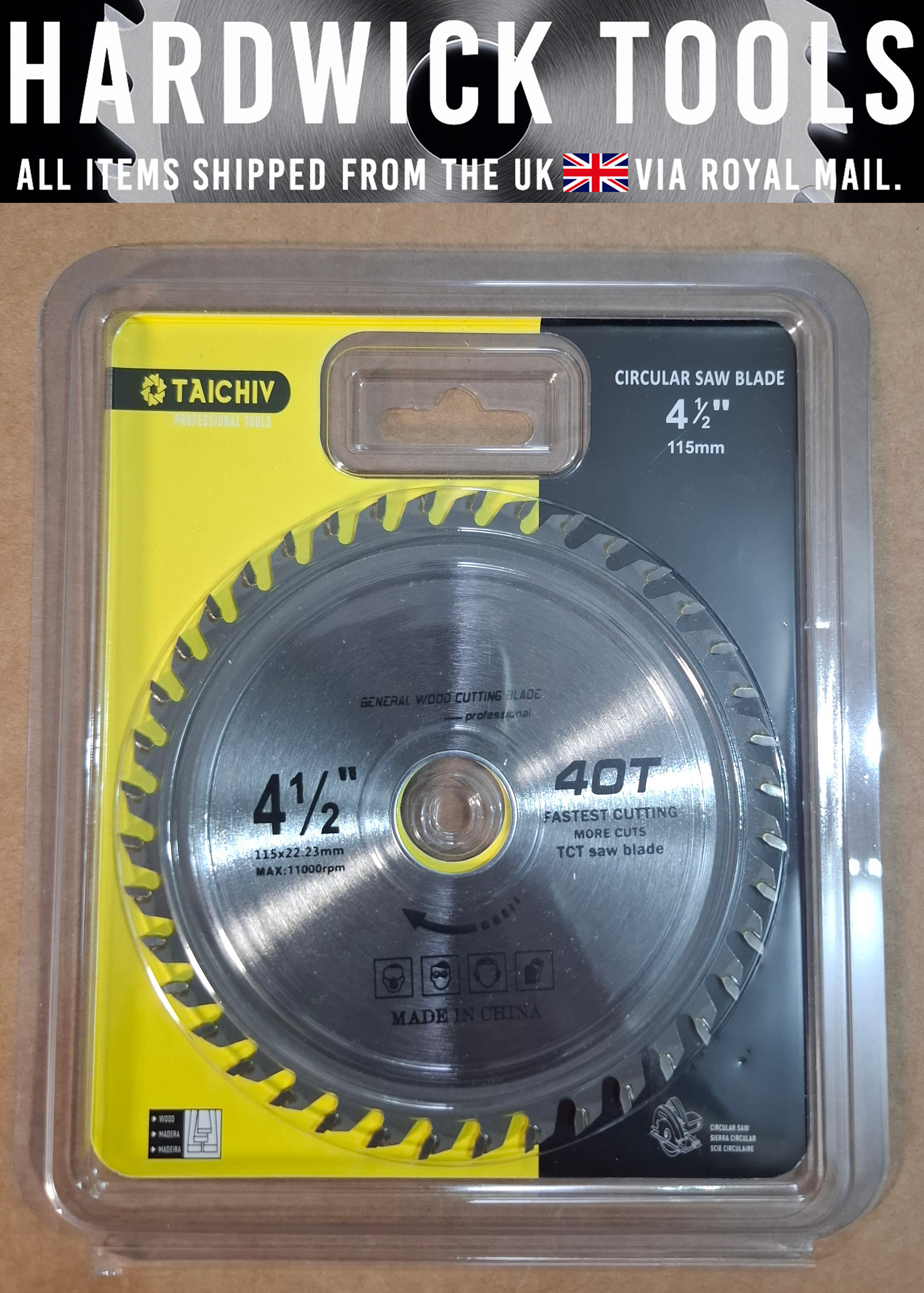 115mm Circular Saw Blade - Bore 22.2 / 20mm - 40 Teeth