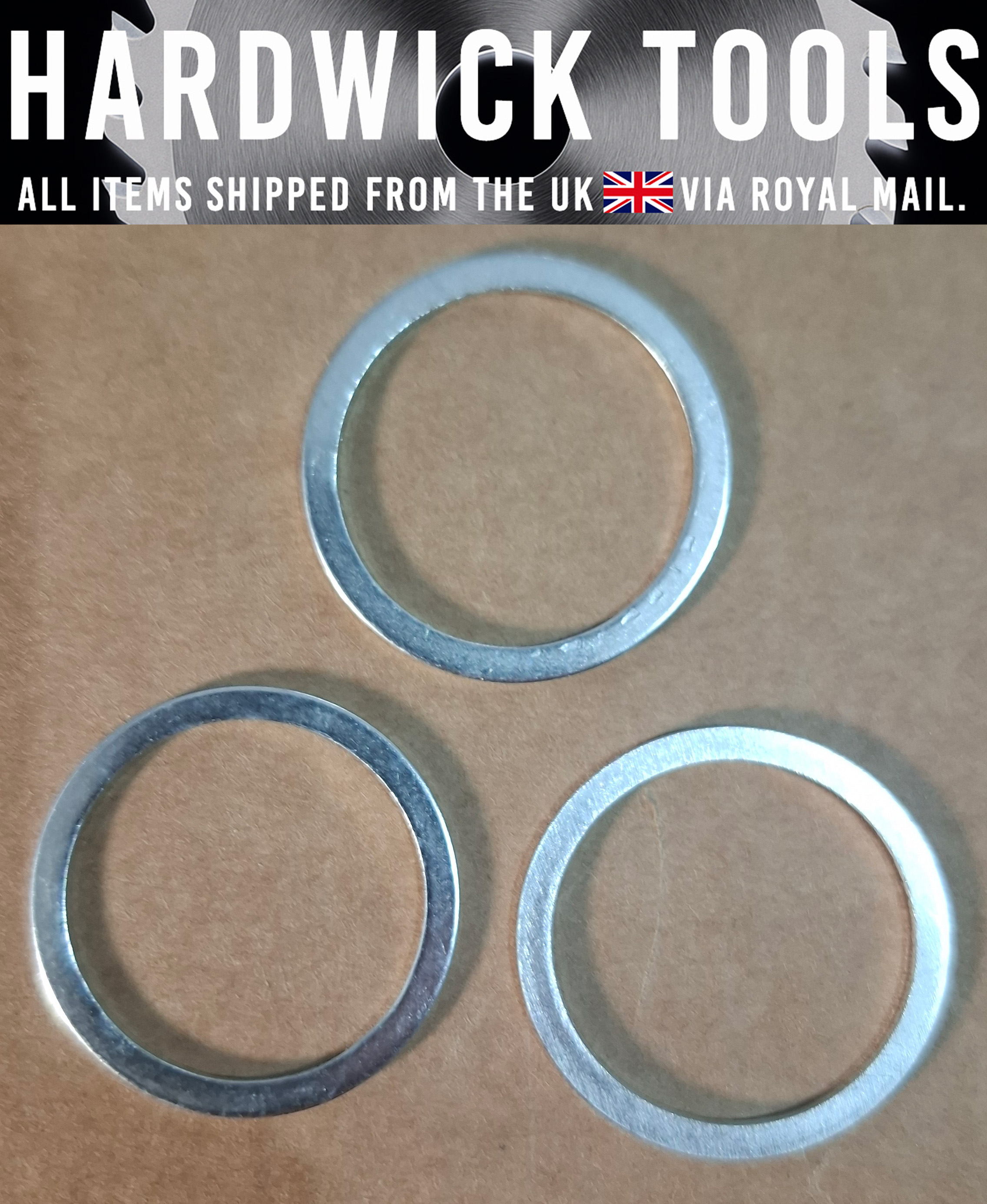 3x 30 to 25mm Reducing / Reduction Rings – Circular Saw Blade Bore Adapter